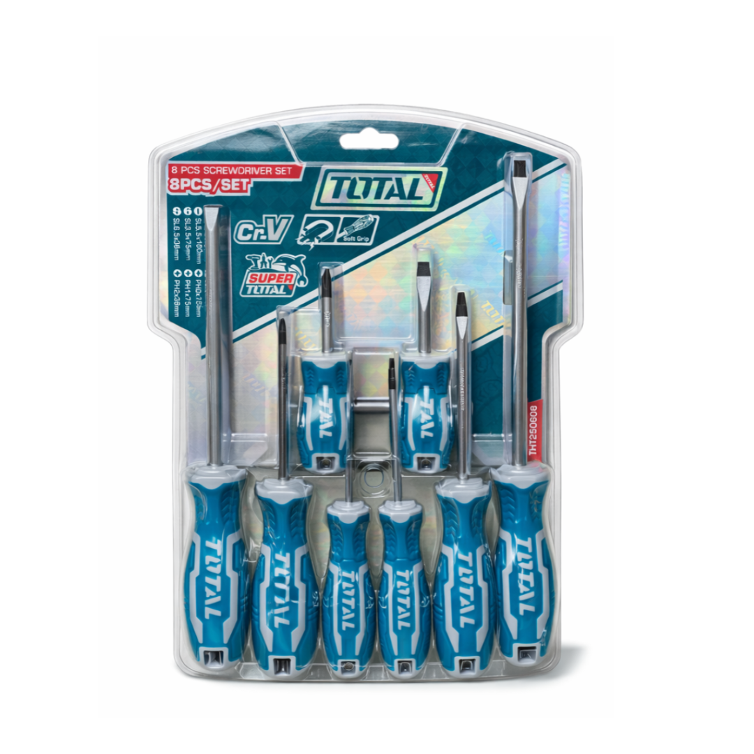 Juego de Destornilladores TOTAL – 8 Piezas
