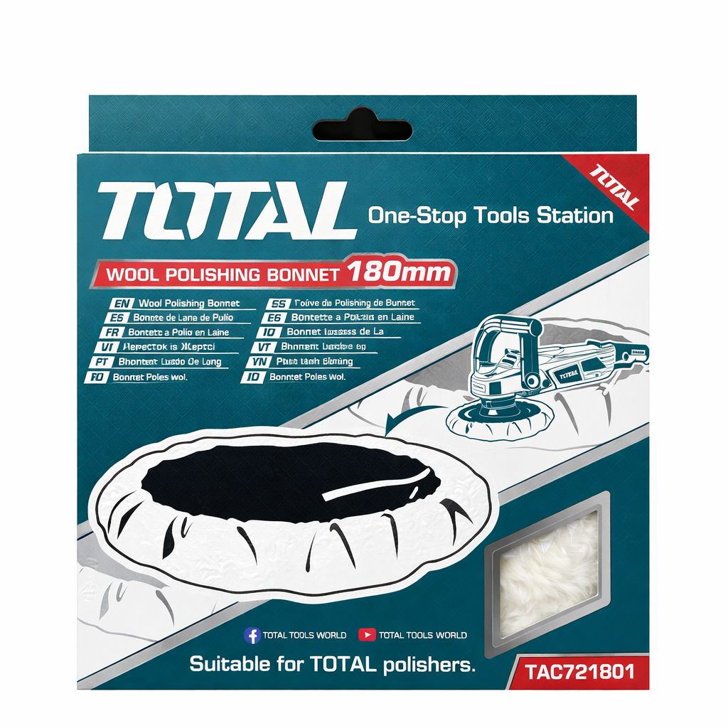 Felpa de lana TOTAL 180 mm para pulidora