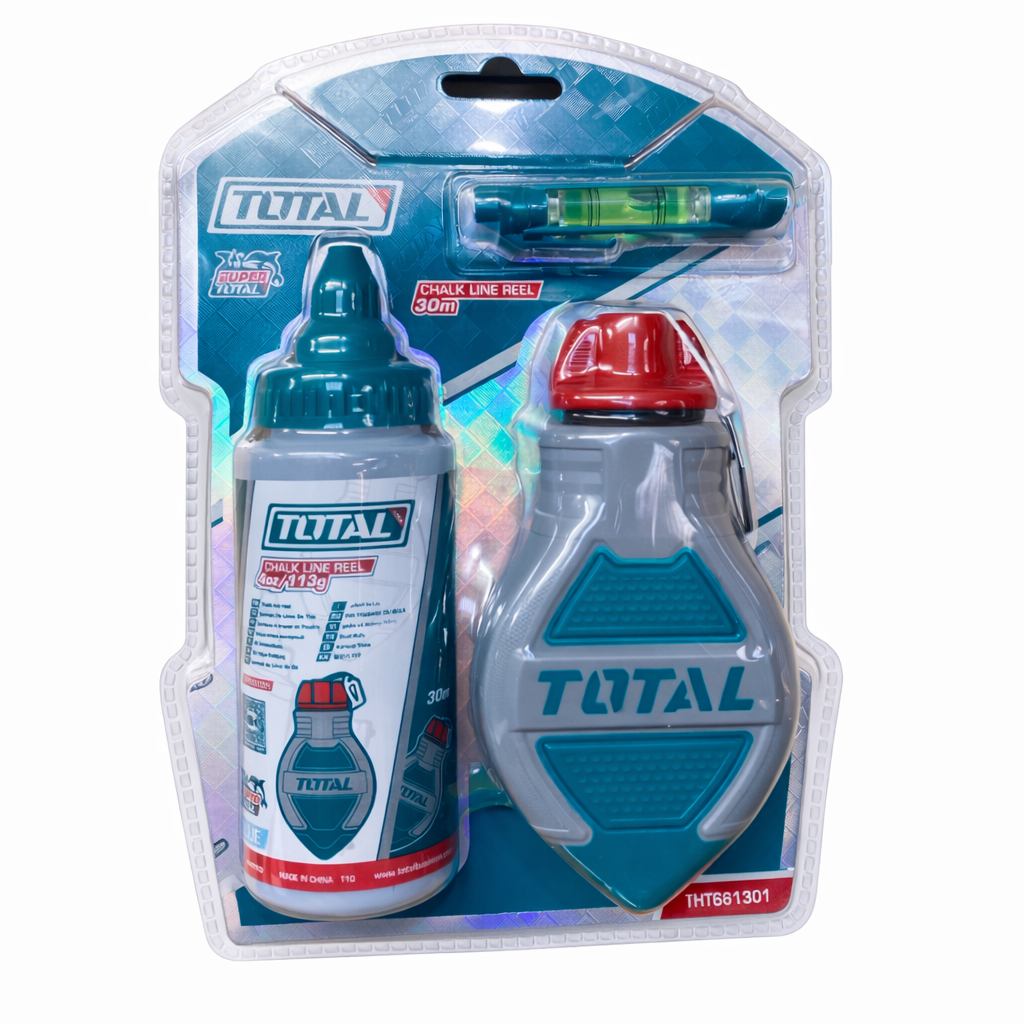 Tiralíneas TOTAL con polvo marcador y nivel