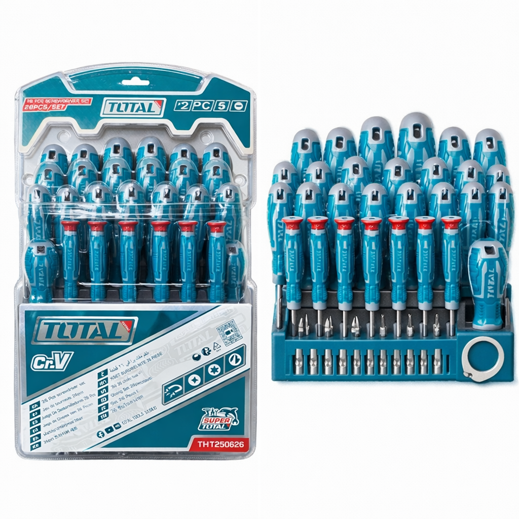 Juego de destornilladores de precisión TOTAL 26 piezas