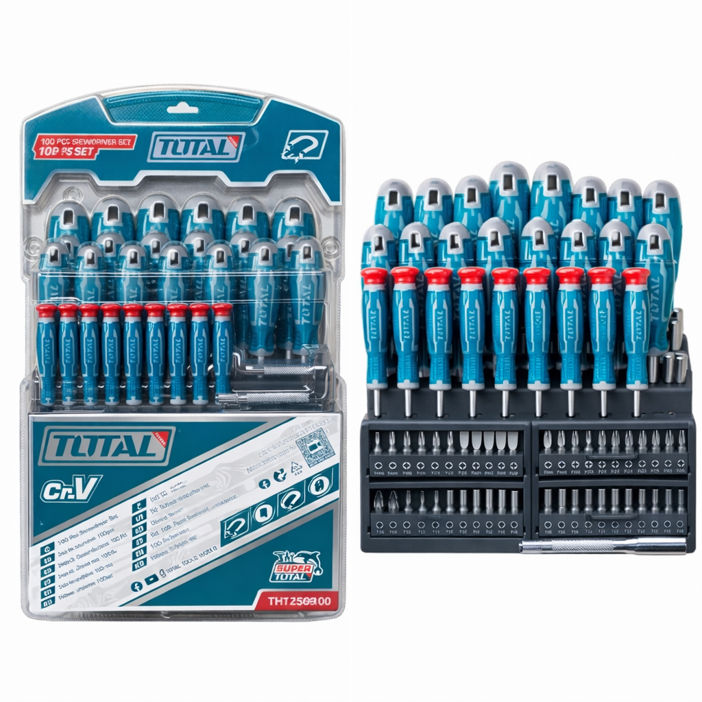 Juego de destornilladores TOTAL 100 piezas