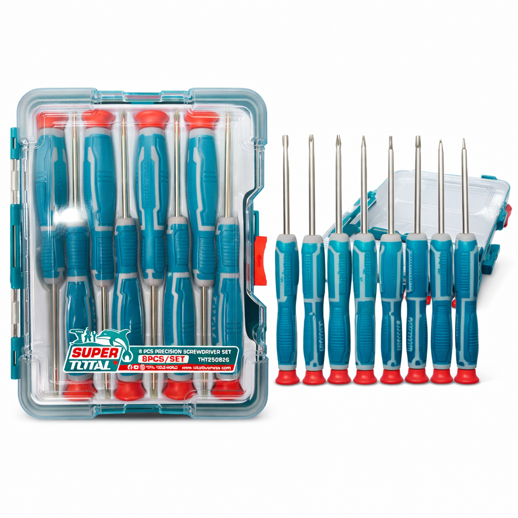 Juego de destornillador de precisión 8 piezas Total