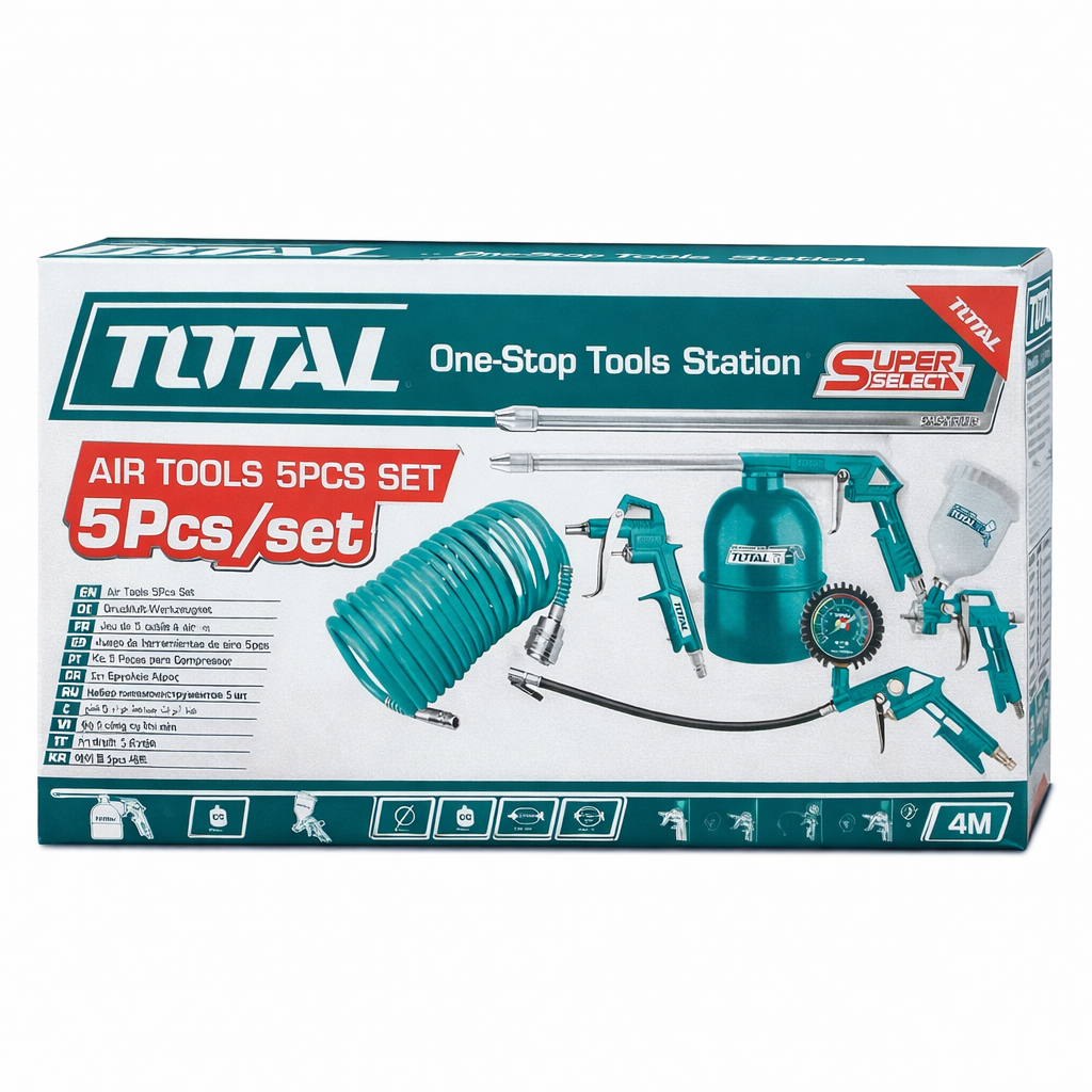 Juego de herramientas neumáticas TOTAL 5 piezas