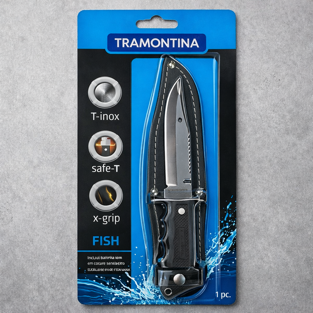 Cuchillo Tramontina Fish con Funda
