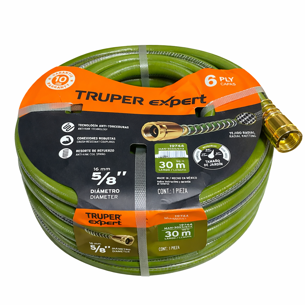 Manguera Truper Expert de alta resistencia 6 capas - 30 metros
