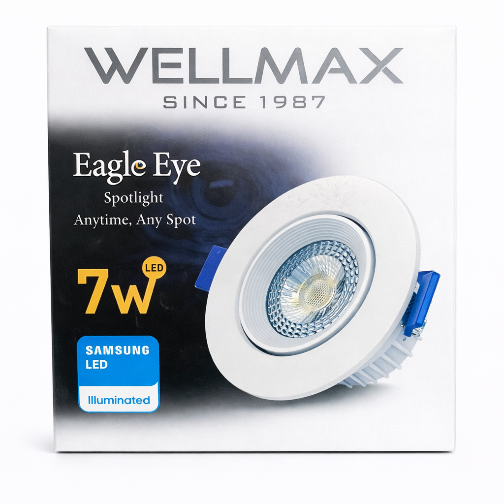 Spot LED Empotrable WELLMAX 7W – Luz Cálida
