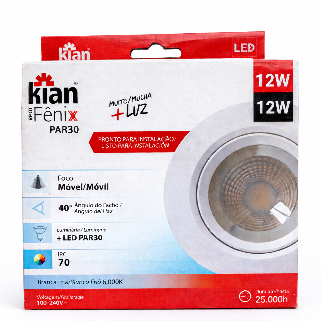 Spot LED Kian Fênix PAR30 12W