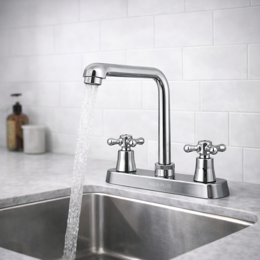 Grifo central para fregadero Doble manija