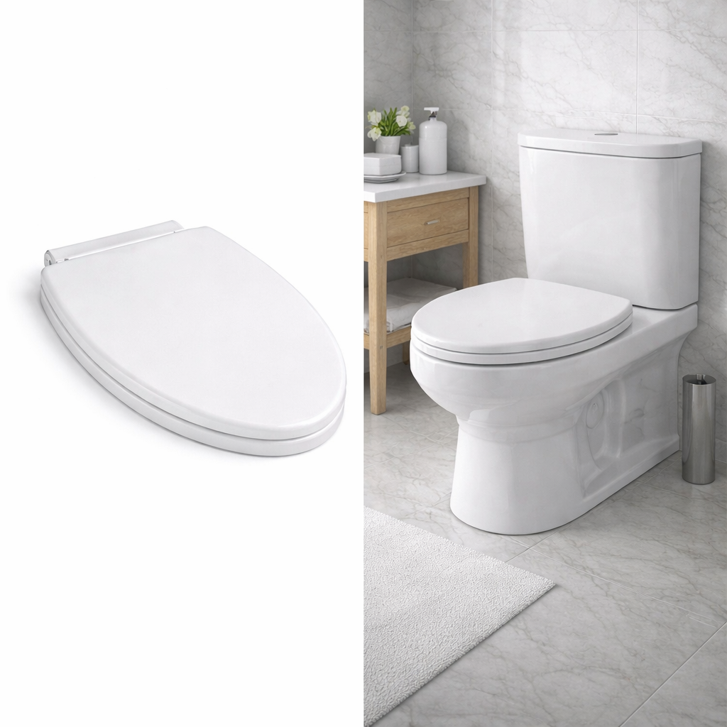 tapa de inodoro Aqua Plus cierre lento 18.5 pulgadas