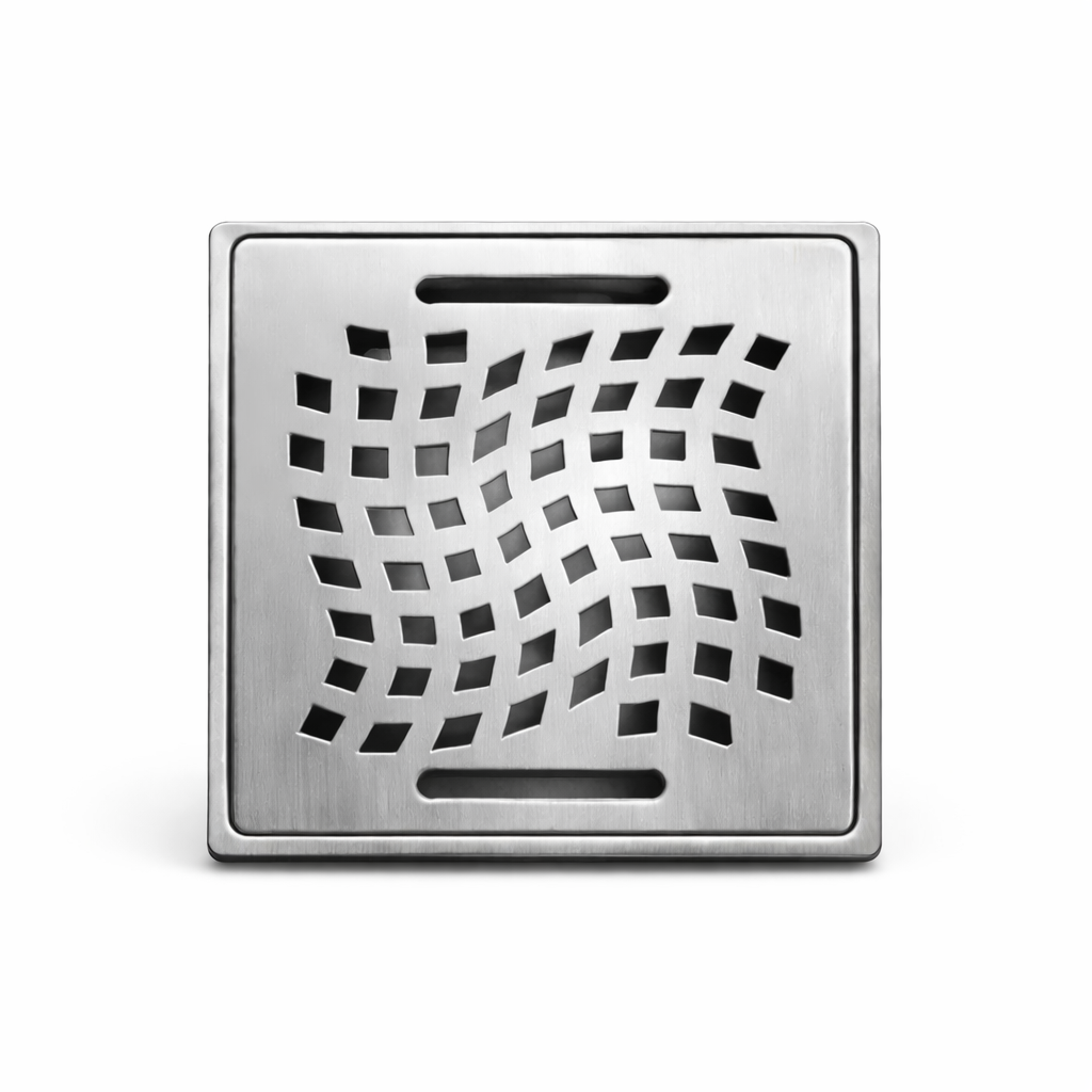 Rejilla cuadrada para desagüe  Acero inoxidable  (Satinado) | UNIQUE CROMATICA