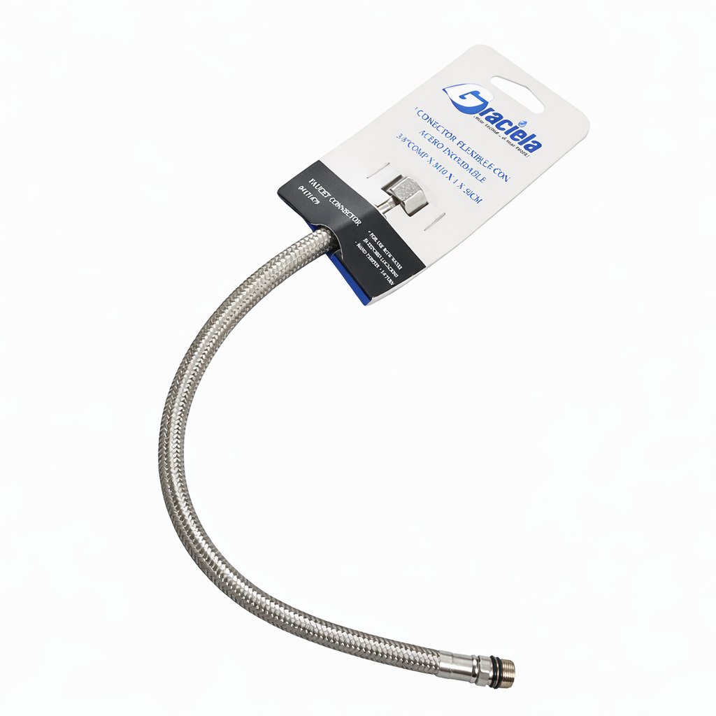 Conector Flexible de Acero Inoxidable Graciela – 3/8” COMP x M10 x 50 cm